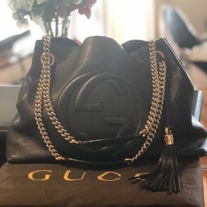 ⛔️ S O L D ⛔️Gucci Soho Medium Shoulder Tote Bag
